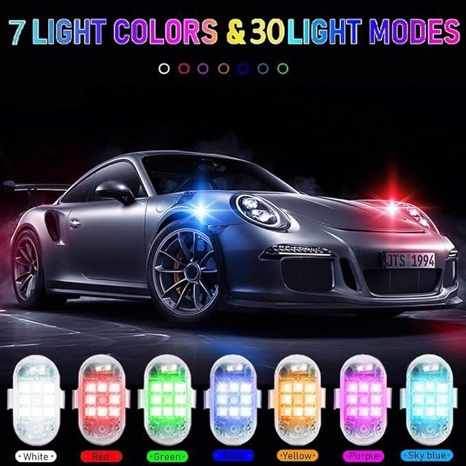 7 Colors USB Rechargeable Flashing LED Lights